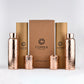 Hammered Copper Gift Set - 2 Bottles & 2 Mugs